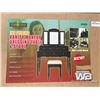 Image 1 : (UN-USED) TRI FOLDING VANITY MAKEUP TABLE & STOOL