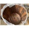 Image 3 : (UN-USED) (6) STAINED WOOD PLANTERS