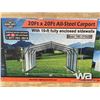 Image 1 : (UN-USED) TMG 20 X 20 FT. ENCLOSED CARPORT