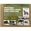 Image 2 : (UN-USED) 2 PERSON PATIO GARDEN GLIDER BENCH