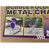 Image 2 : (UN-USED) (16) PURPLE FOLDING METAL CHAIRS