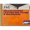 Image 2 : (UN-USED) KING DELUXE BONDED LEATHER BED FRAME