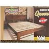 Image 2 : (UN-USED) WALNUT SOLID WOOD QUEEN BED FRAME