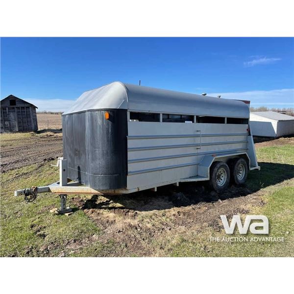 1991 REAL INDUSTRIES 16FT T/A LIVESTOCK TRAILER