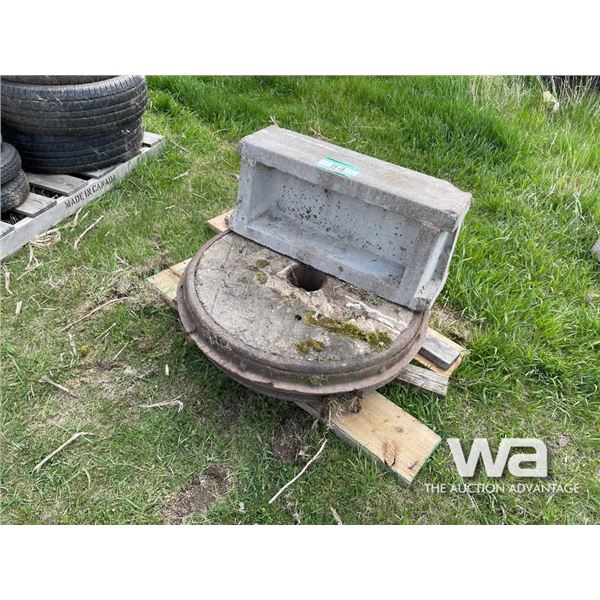 CONCRETE BLOCK & STEEL WHEELS