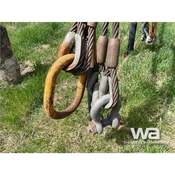 (2) 1"X8 FT HD CABLE SLINGS