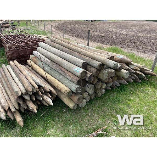 (44) 8 FT TREATED FENCE POSTS