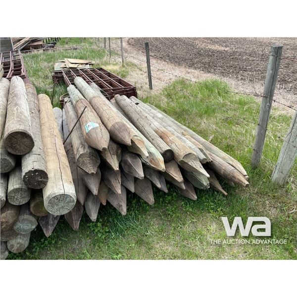 (35) 6 & 8 FT TREATED FENCE POSTS