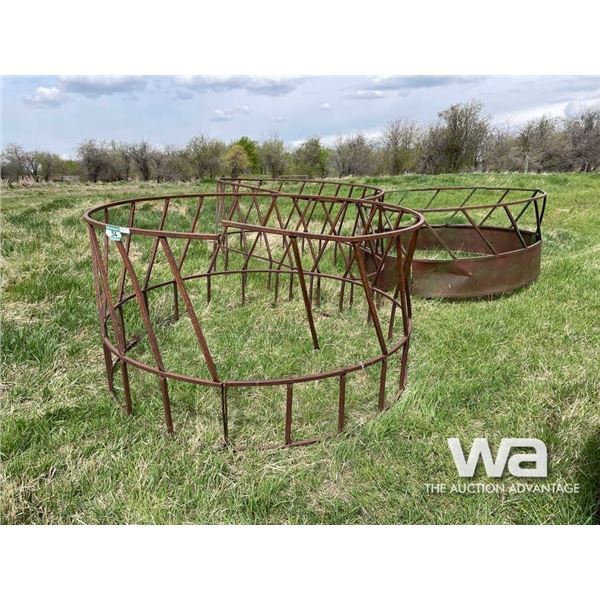(3) DAMAGED ROUND BALE RINGS