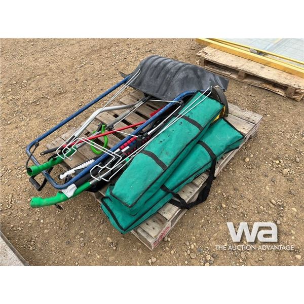 SNOW SHOVELS, SNOW BRUSHES, TENT
