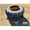 Image 1 : (2) ROAD GUIDE 14.9-24 TRACTOR TIRES & RIMS