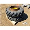 Image 2 : (2) ROAD GUIDE 14.9-24 TRACTOR TIRES & RIMS