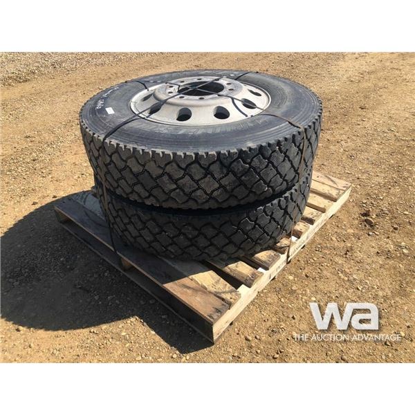 (2) BRIDGESTONE M775 11R24.5 TRUCK DRIVE TIRES