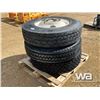 Image 1 : (3) 11R24.5 TIRES & RIMS