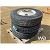 Image 3 : (3) 11R24.5 TIRES & RIMS