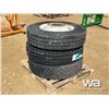 Image 4 : (3) 11R24.5 TIRES & RIMS