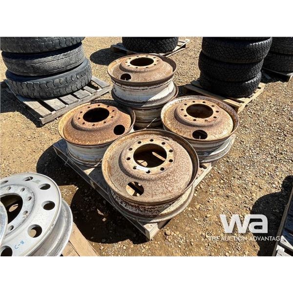 (4) STEEL 24.5 TRUCK RIMS