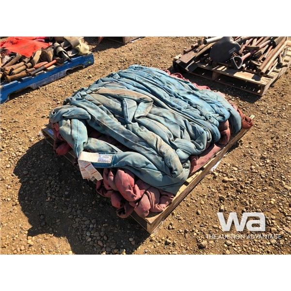 PALLET OF BLUE & RED LIFTING SLINGS