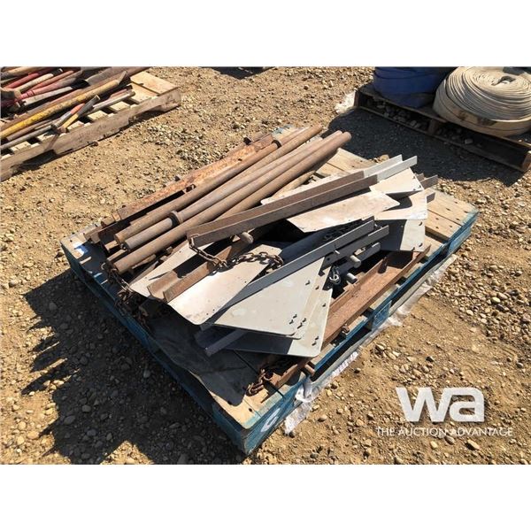 PALLET OF DECK PINS & BRACKETS
