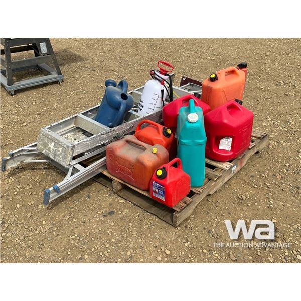 GERRY CANS, STEP LADDER & SPRAYER