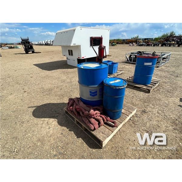 30 & 45 GALLON OIL DRUMS, LIFTING SLING