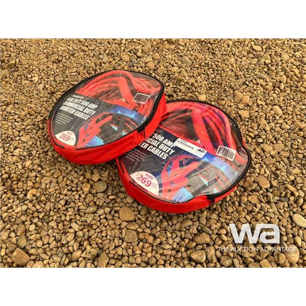 (2) SOLID FIRE 4 GA. 20 FT. BOOSTER CABLES