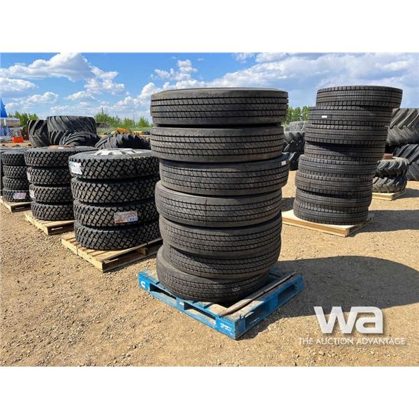 (7) ZEETEX ZOM3 11R24.5 TRUCK STEERING TIRES
