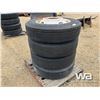 Image 2 : (4) 285/75R24.5 TIRES & RIMS