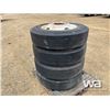 Image 4 : (4) 285/75R24.5 TIRES & RIMS