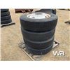 Image 2 : (4) 285/75R24.5 TIRES & RIMS