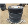 Image 4 : (4) 285/75R24.5 TIRES & RIMS