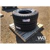 Image 2 : (2) HANKOOK AM15 385/65R22.5 TRUCK STEERING TIRES