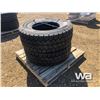 Image 2 : (2) HANKOOK AM15 385/65R22.5 TRUCK STEERING TIRES