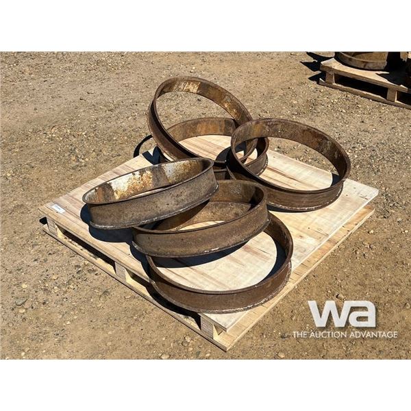 (6) 24.5 TRAILER RIM SPACERS