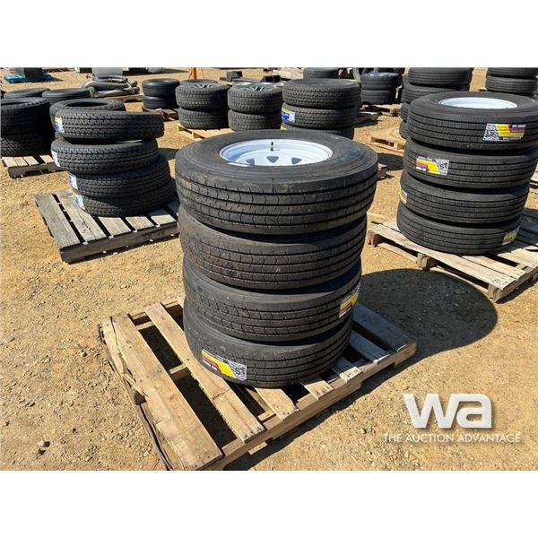 (4) (UNUSED) GRIZZLY 235/85R16 TRAILER TIRES