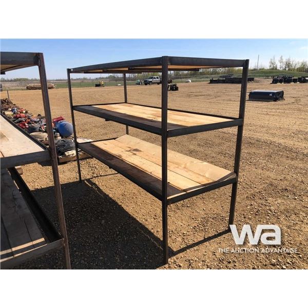 3 X 8 FT. STEEL 3 TIER SHELVES
