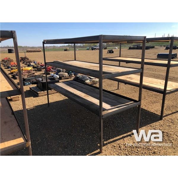 3 X 8 FT. STEEL 3 TIER SHELVES