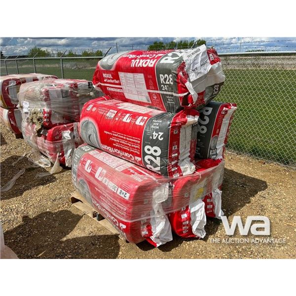 (6) 8" X 24" BUNDLES OF R28 INSULATION