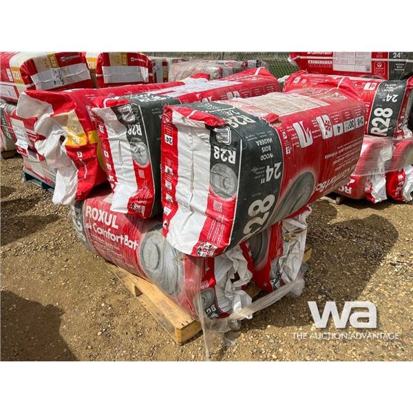 (6) 8" X 24" BUNDLES OF R28 INSULATION