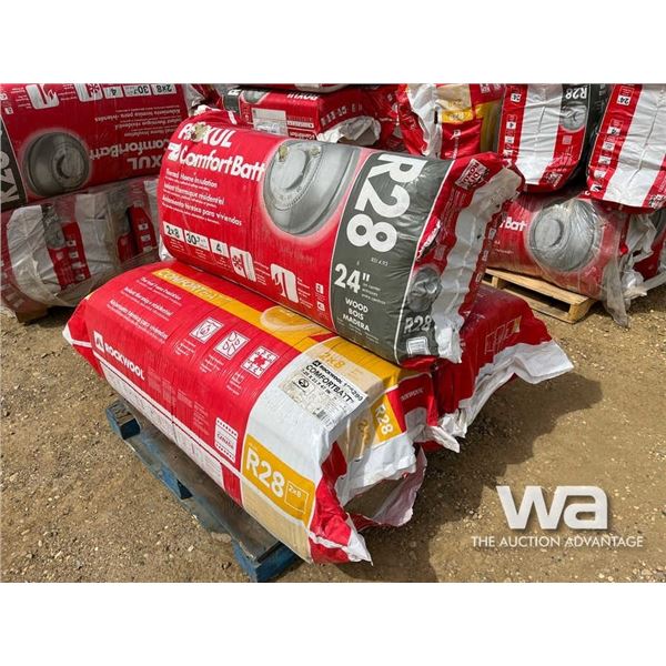 (3) 8" X 24" BUNDLES OF R28 INSULATION