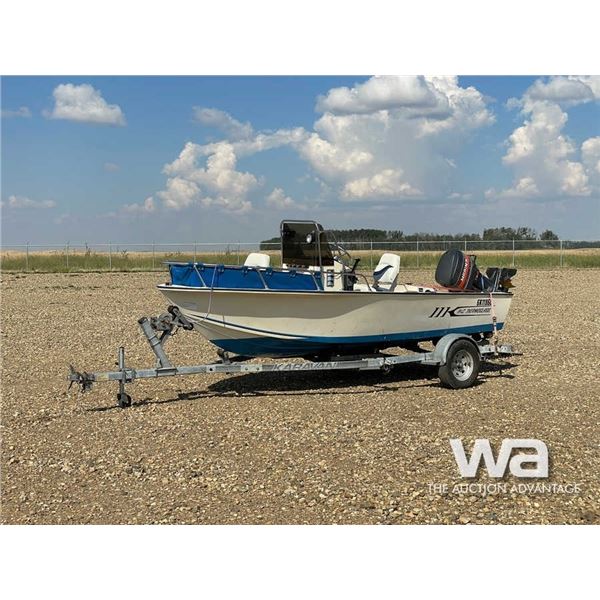 1987 K & C THERMOGLASS BOAT & TRAILER