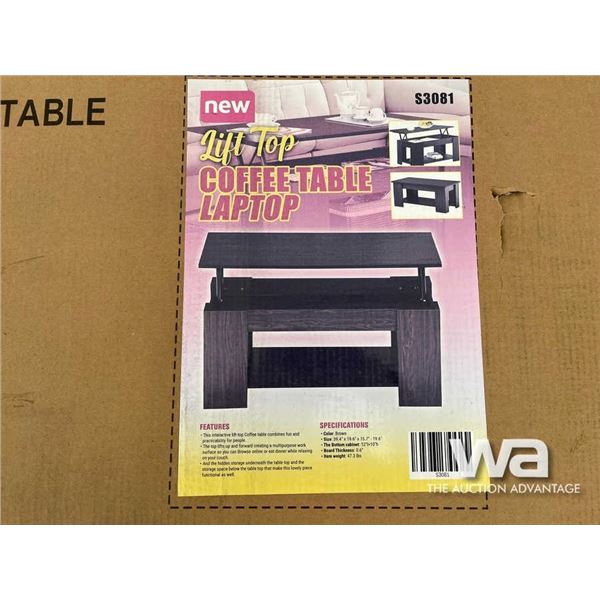(UNUSED) LIFT TOP COFFEE TABLE LAPTOP