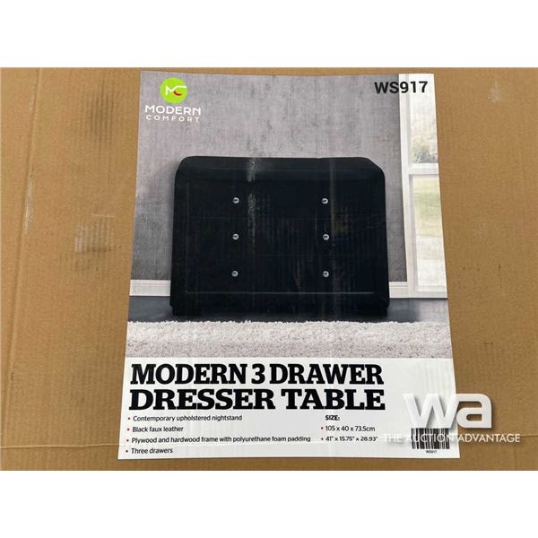 (UNUSED) MODERN 3 DRAWER DRESSER TABLE
