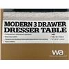 Image 4 : (UNUSED) MODERN 3 DRAWER DRESSER TABLE