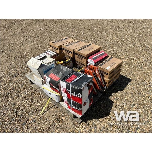 PALLET OF 5/8X7" & 5/8X6" WEDGE ANCHORS, 5" NAILS