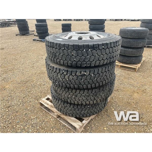 (4) MICHELIN 11R22.5 TRUCK TIRES & RIMS