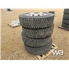 Image 3 : (4) MICHELIN 11R22.5 TRUCK TIRES & RIMS