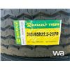 Image 5 : (4) GRIZZLY 385/65R22.5-20PR TRUCK DRIVE TIRES