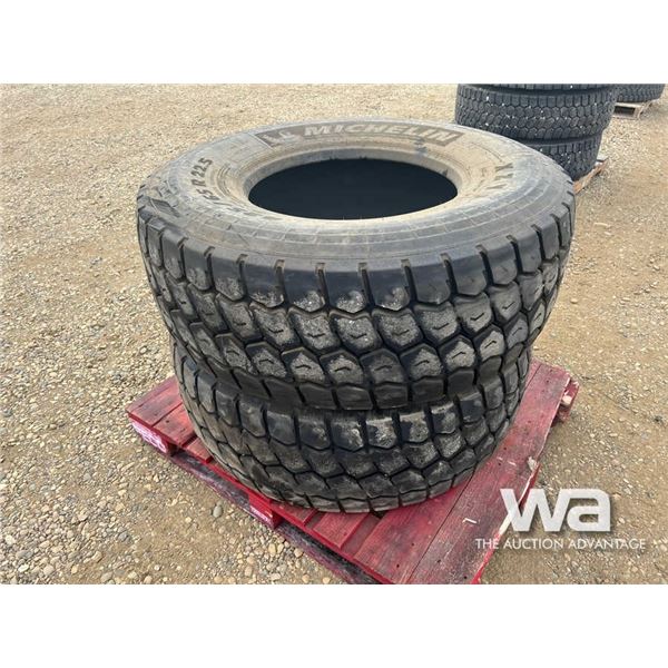 (2) MICHELIN 425-65R22.5 STEERING TIRES