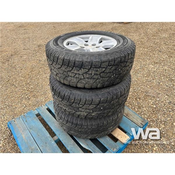 (3) WILD COUNTRY LT265/70R17 TIRES & RIMS